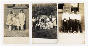 KEITH, JOHN FRANK (1883-1947) Binder containing a collection of 180 real photo postcards depicting the folks of South Philadelphia and